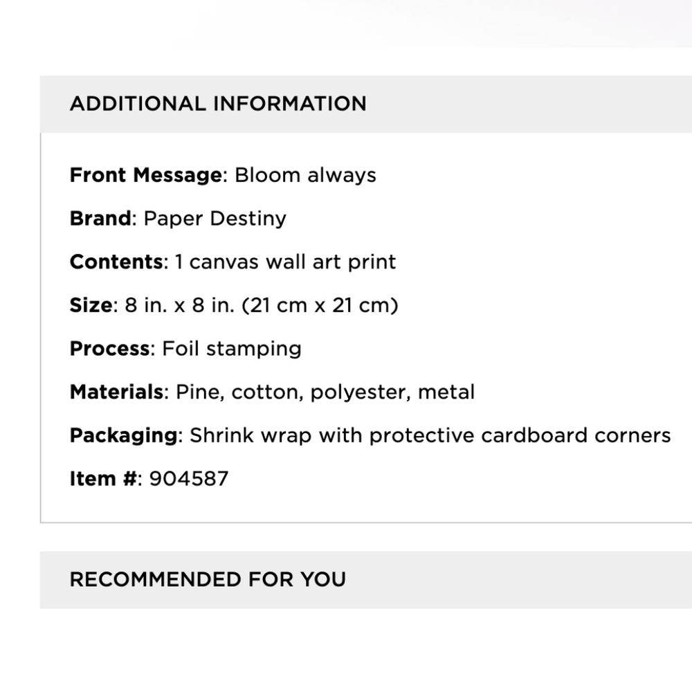 ❤SOLD❤ PAPAYRUS BLOOM ALWAYS CANVAS WALL ART - Picture 7 of 8